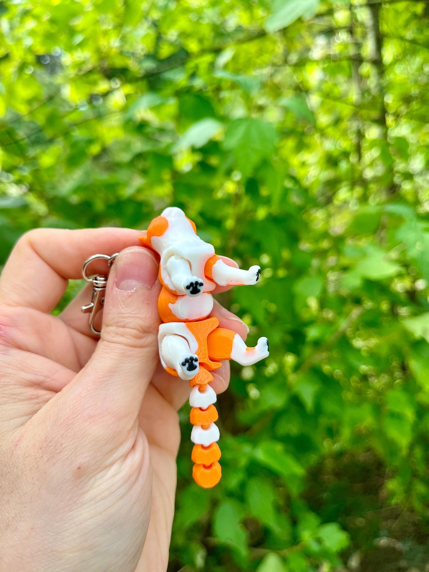 Jointed ginger cat keychains