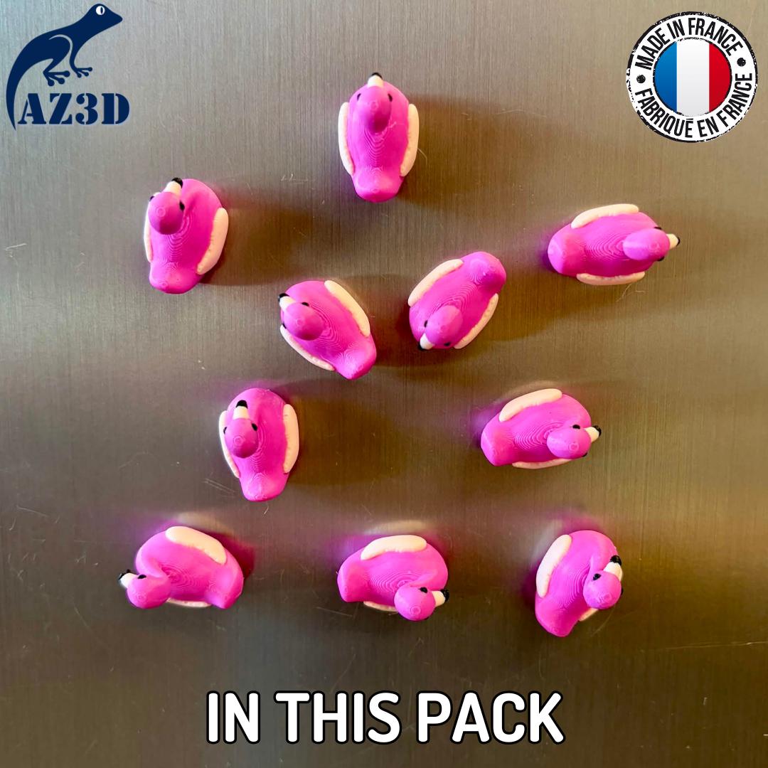 Pink flamingo fridge magnets