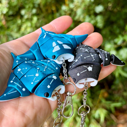Porte-clés raies mantas articulées
