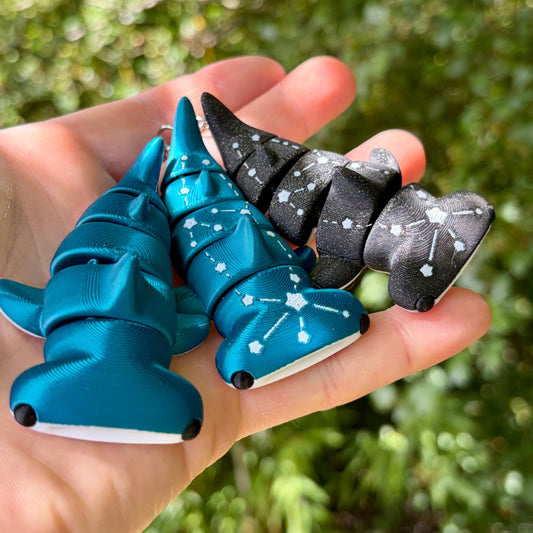 Articulated Hammerhead Shark Keychains