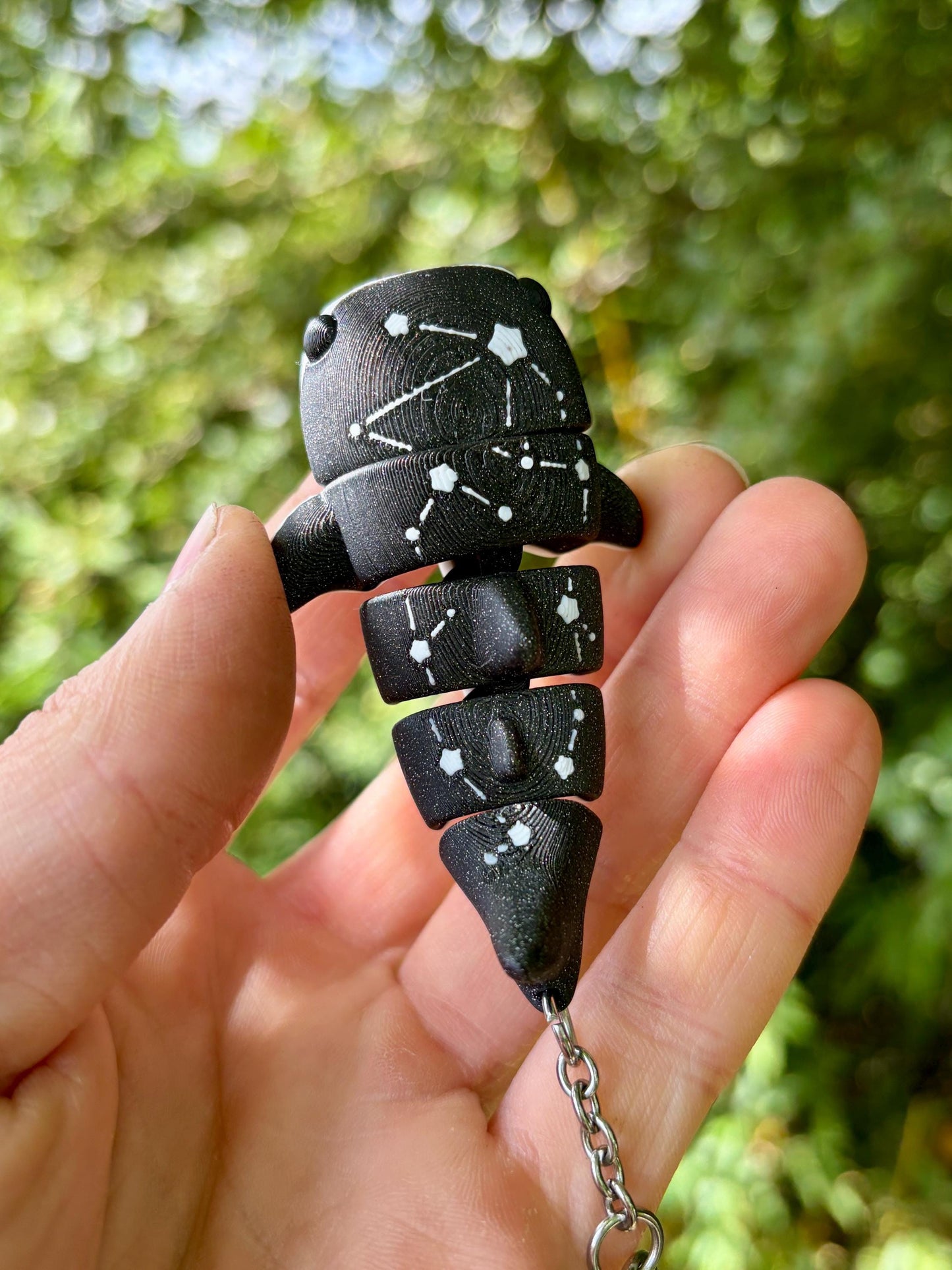 Articulated whale shark keychains