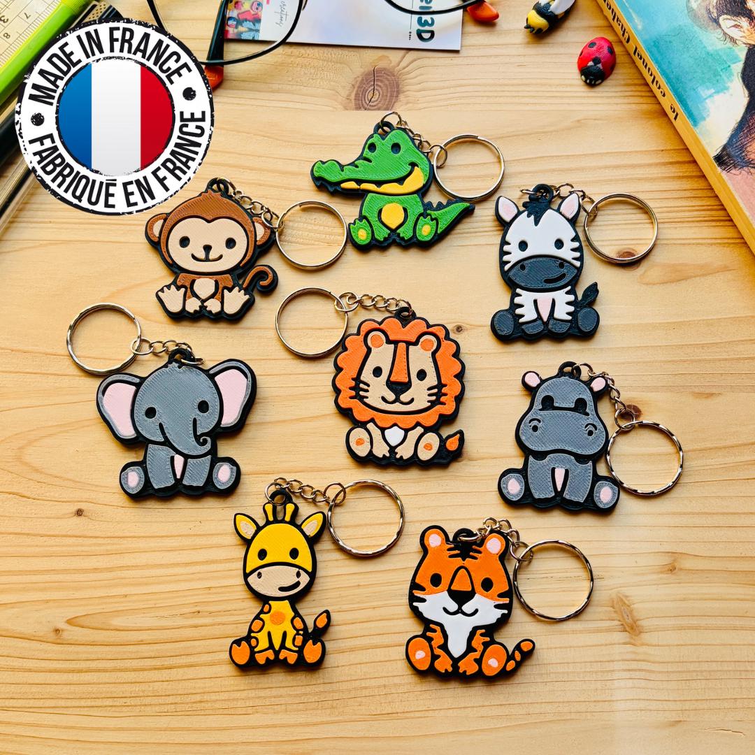 Safari Animal Keychains