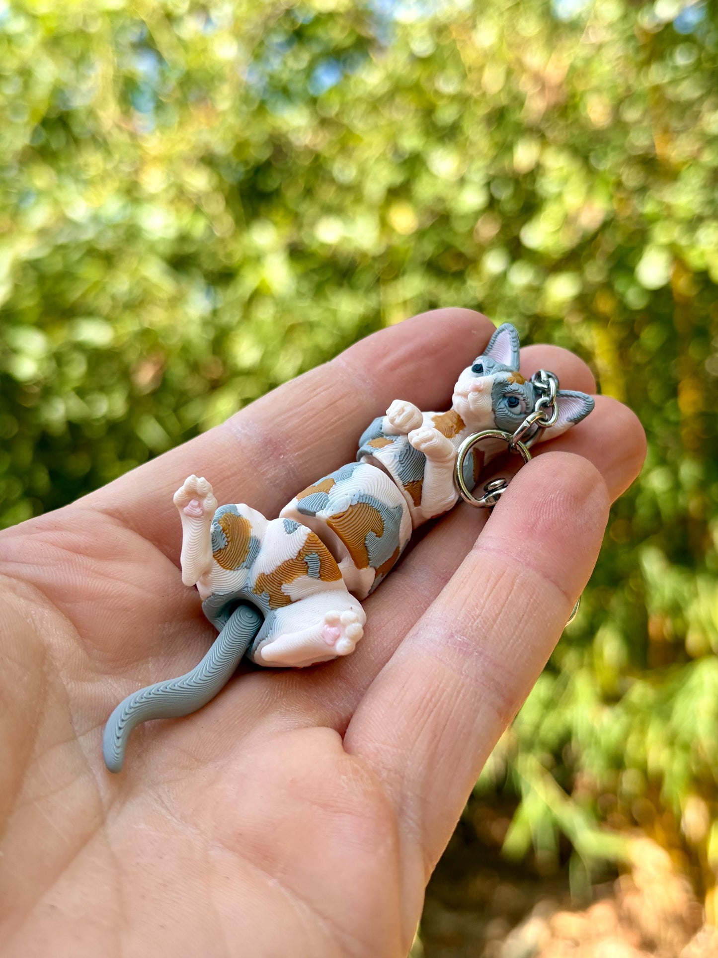 Articulated Sphynx Cat Keychains