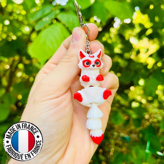 Porte-clés kitsune articulé