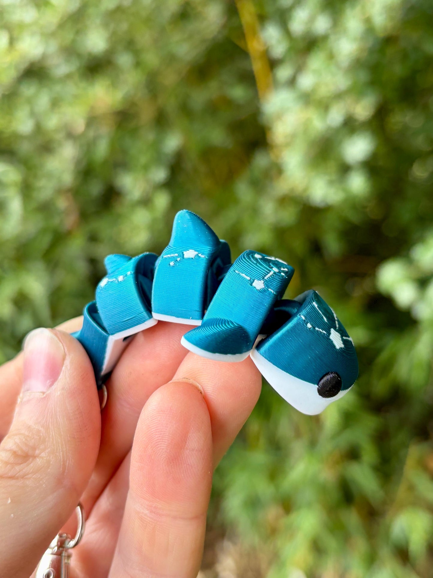 Articulated whale shark keychains