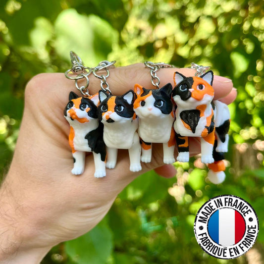 Porte-clés chats calico articulés