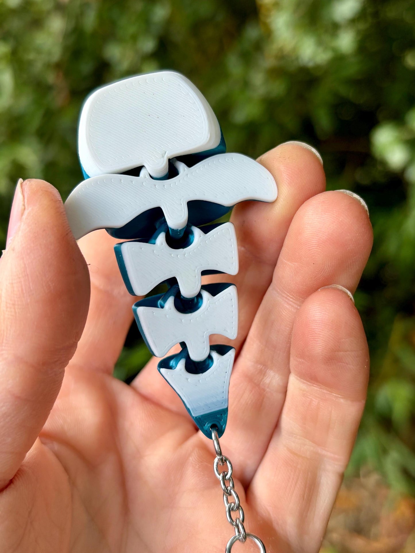 Articulated whale shark keychains