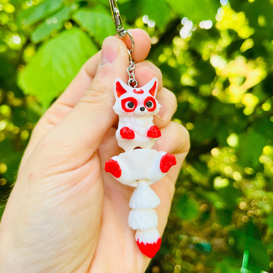 Articulated fox keychain