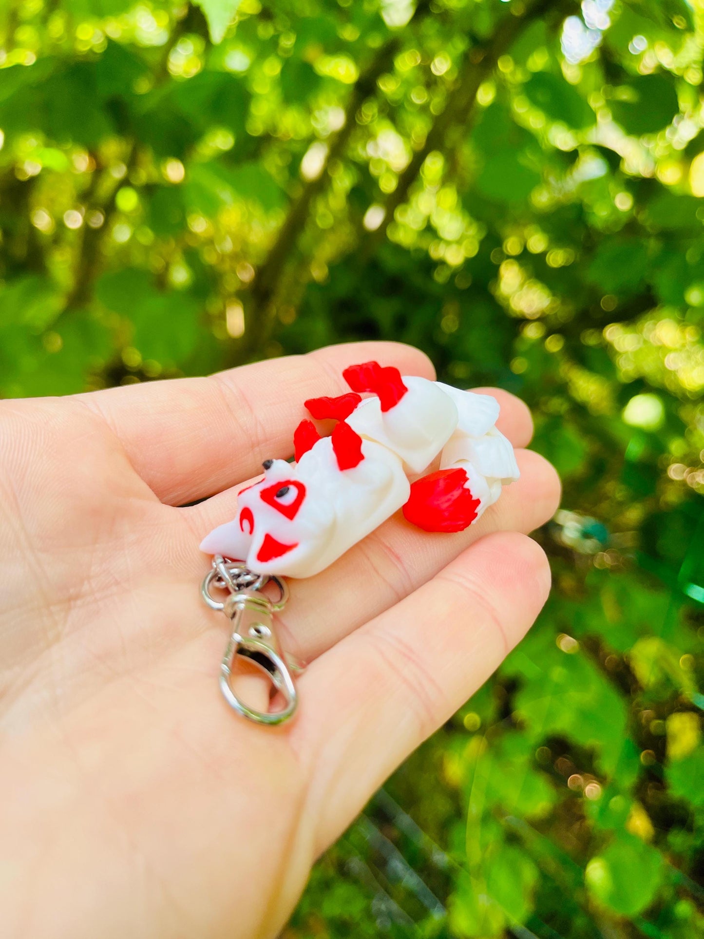 Articulated fox keychain
