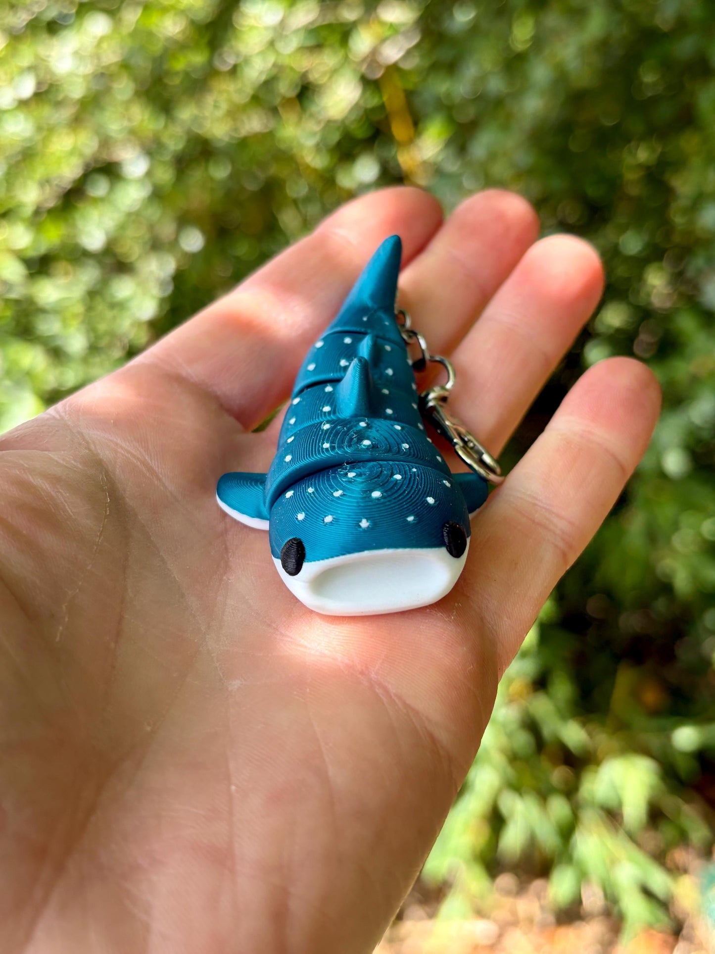 Articulated whale shark keychains