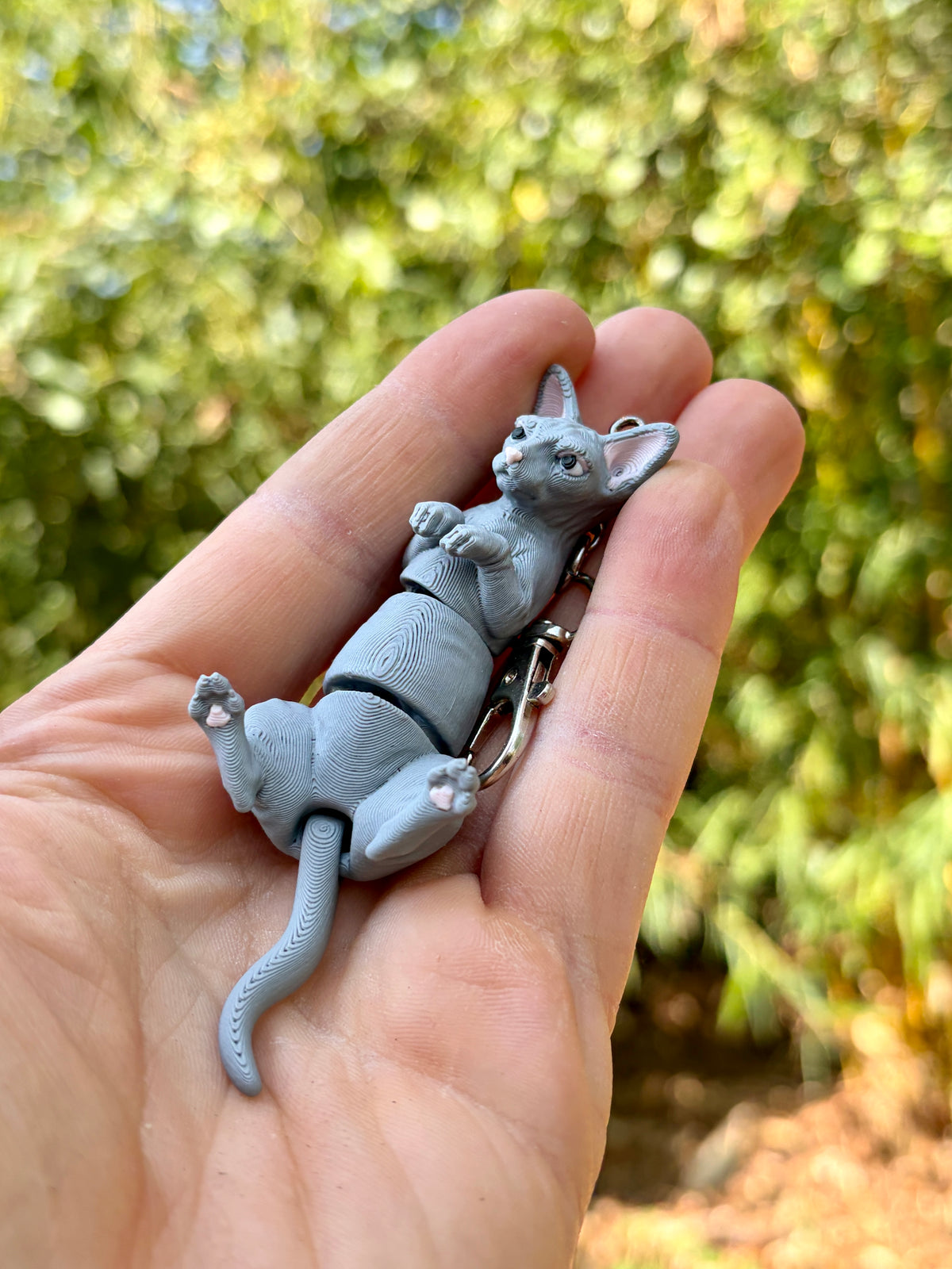 Gelenkige Sphynx-Katzen-Schlüsselanhänger