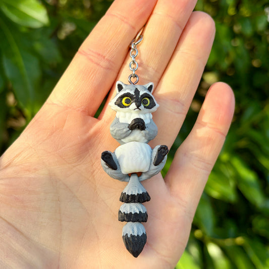 Articulated Raccoon Keychain