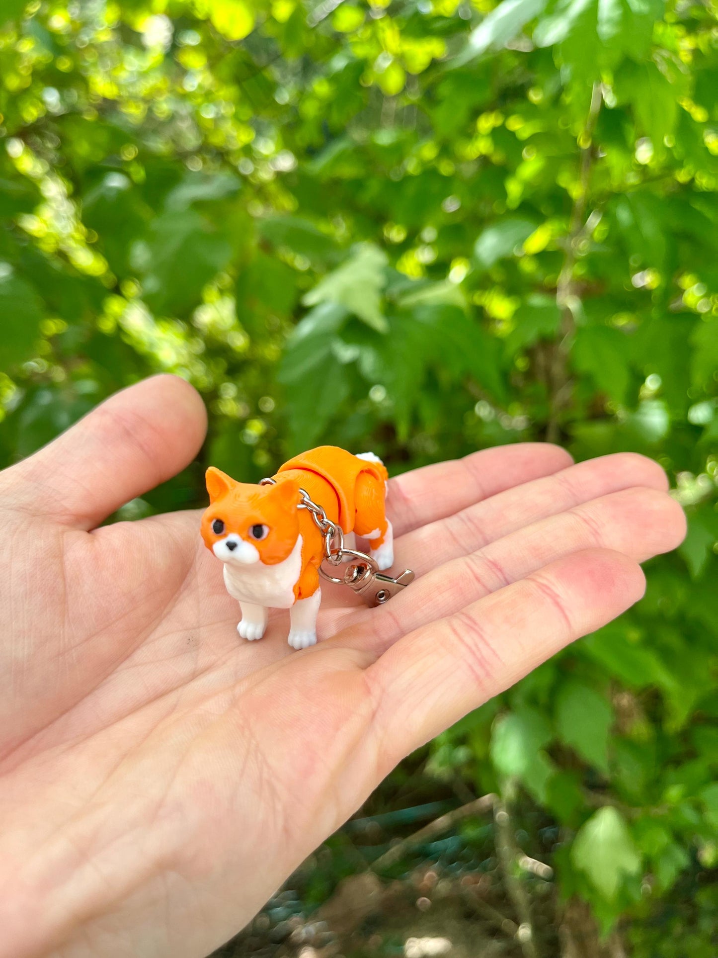 Jointed ginger cat keychains