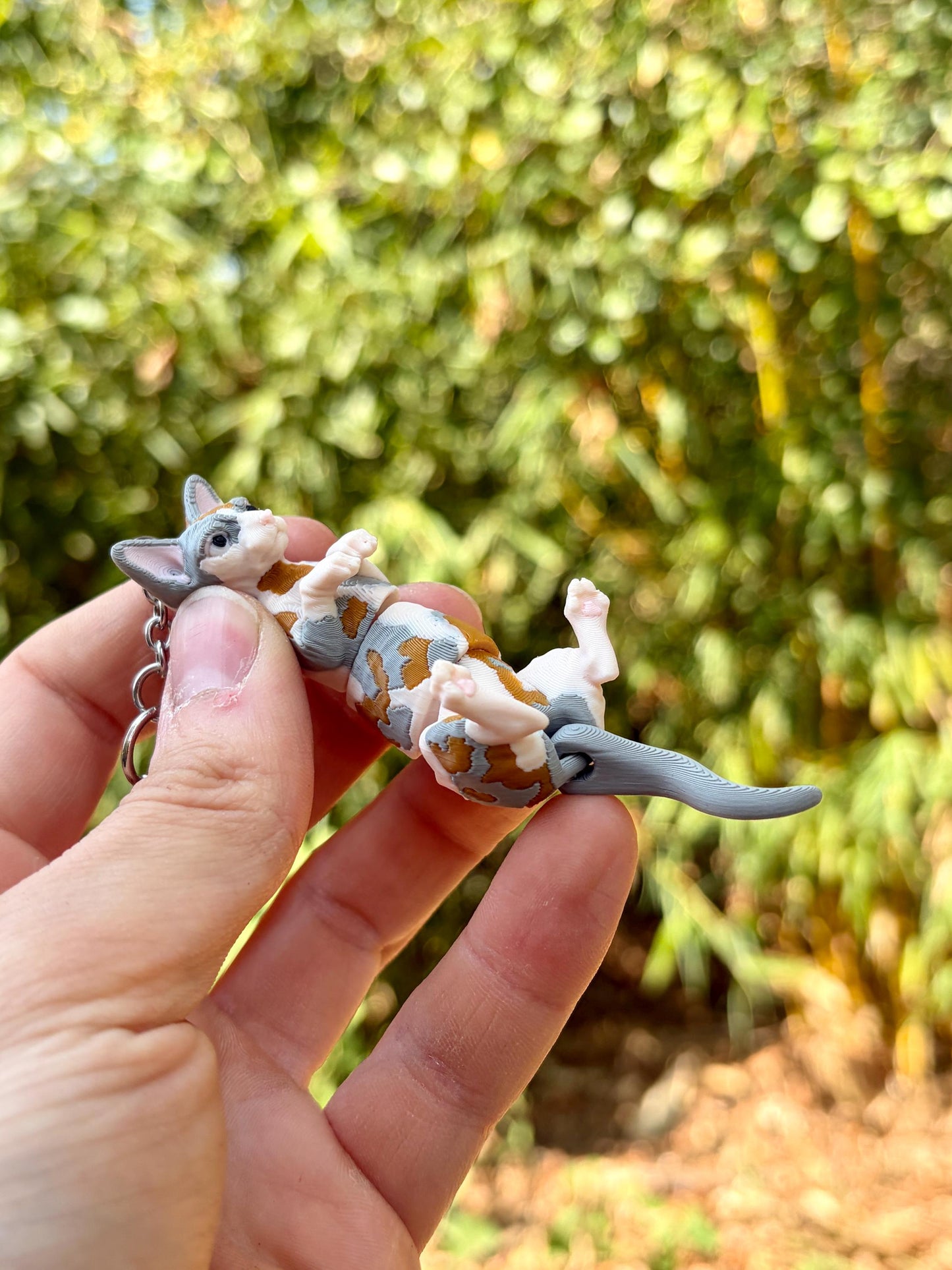 Articulated Sphynx Cat Keychains