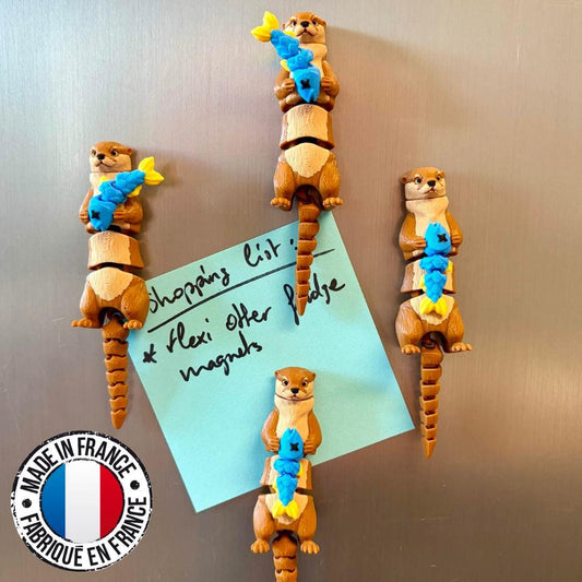 Aimant de réfrigérateur loutre articulée