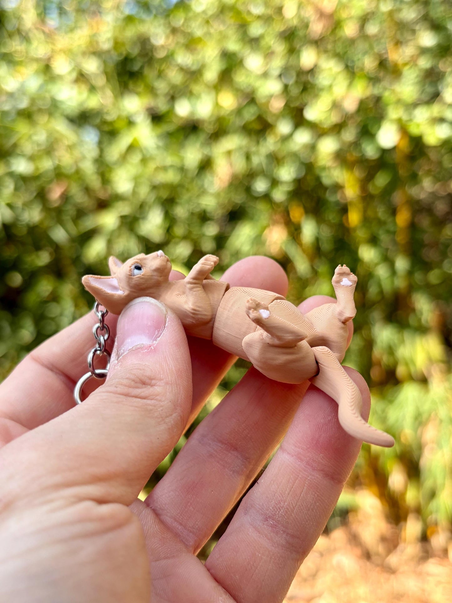 Articulated Sphynx Cat Keychains