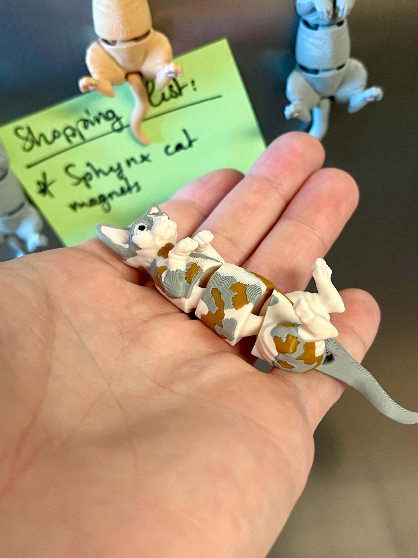 Articulated Sphynx Cat Refrigerator Magnets