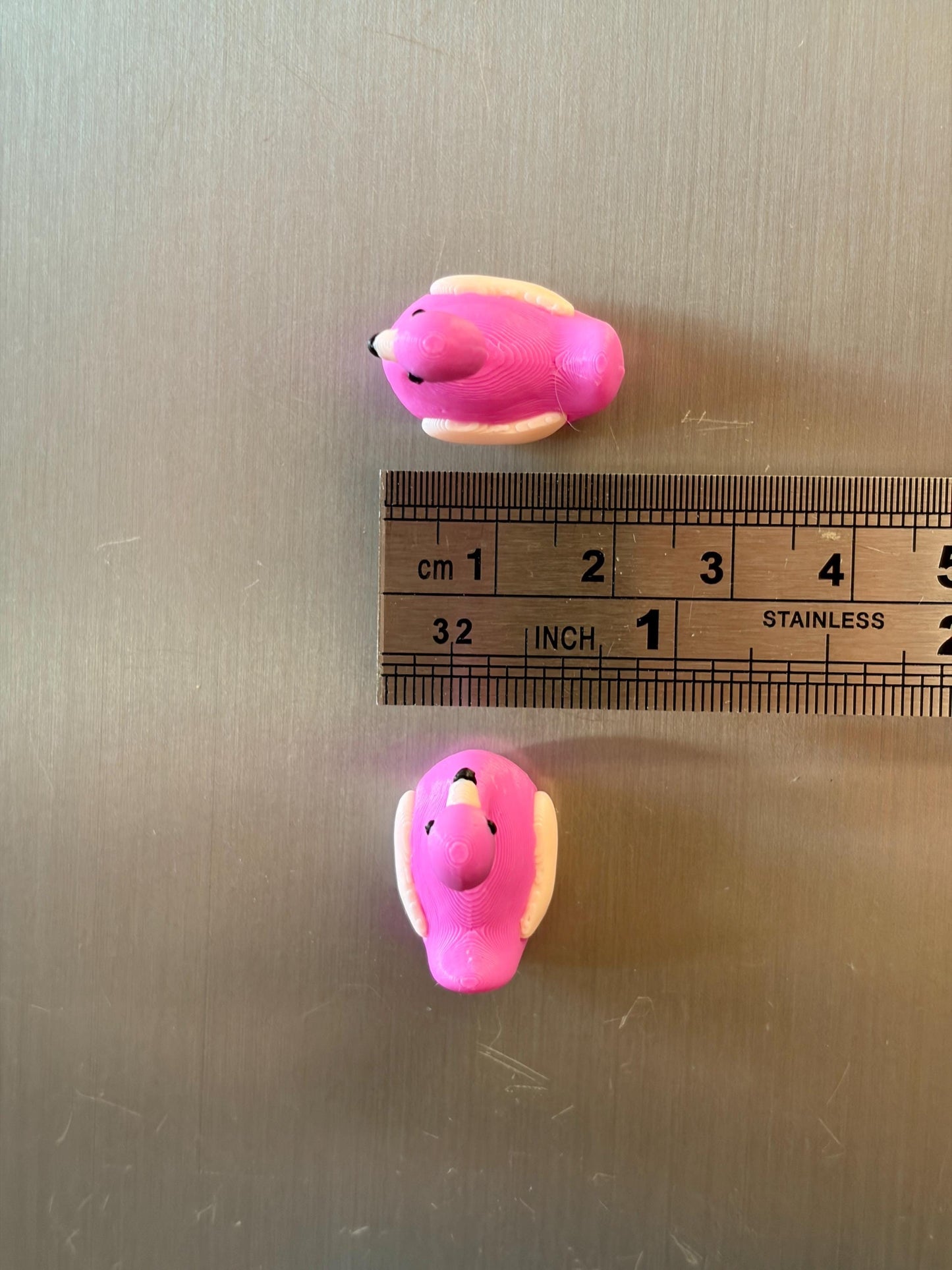 Pink flamingo fridge magnets