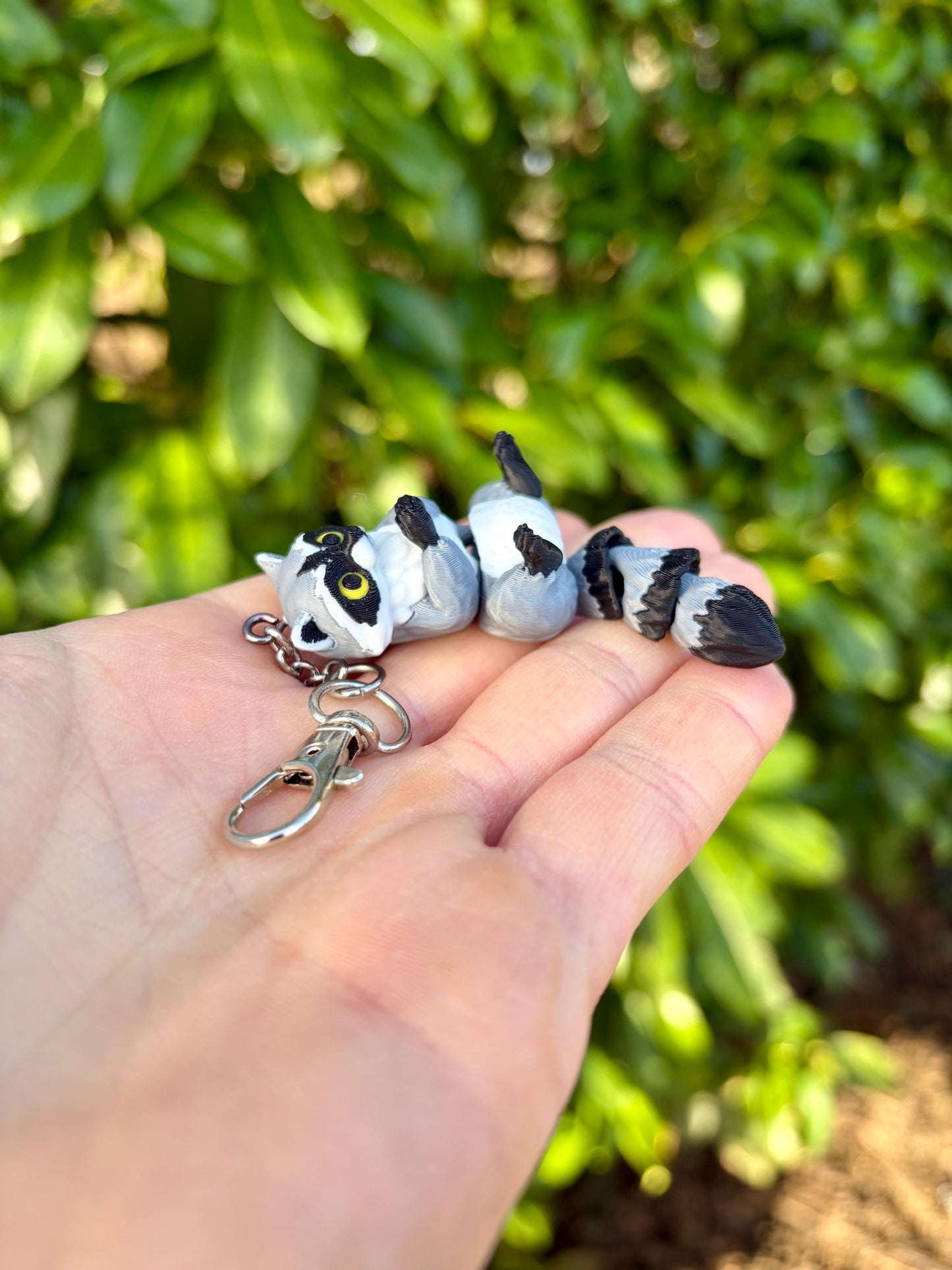 Articulated Raccoon Keychain
