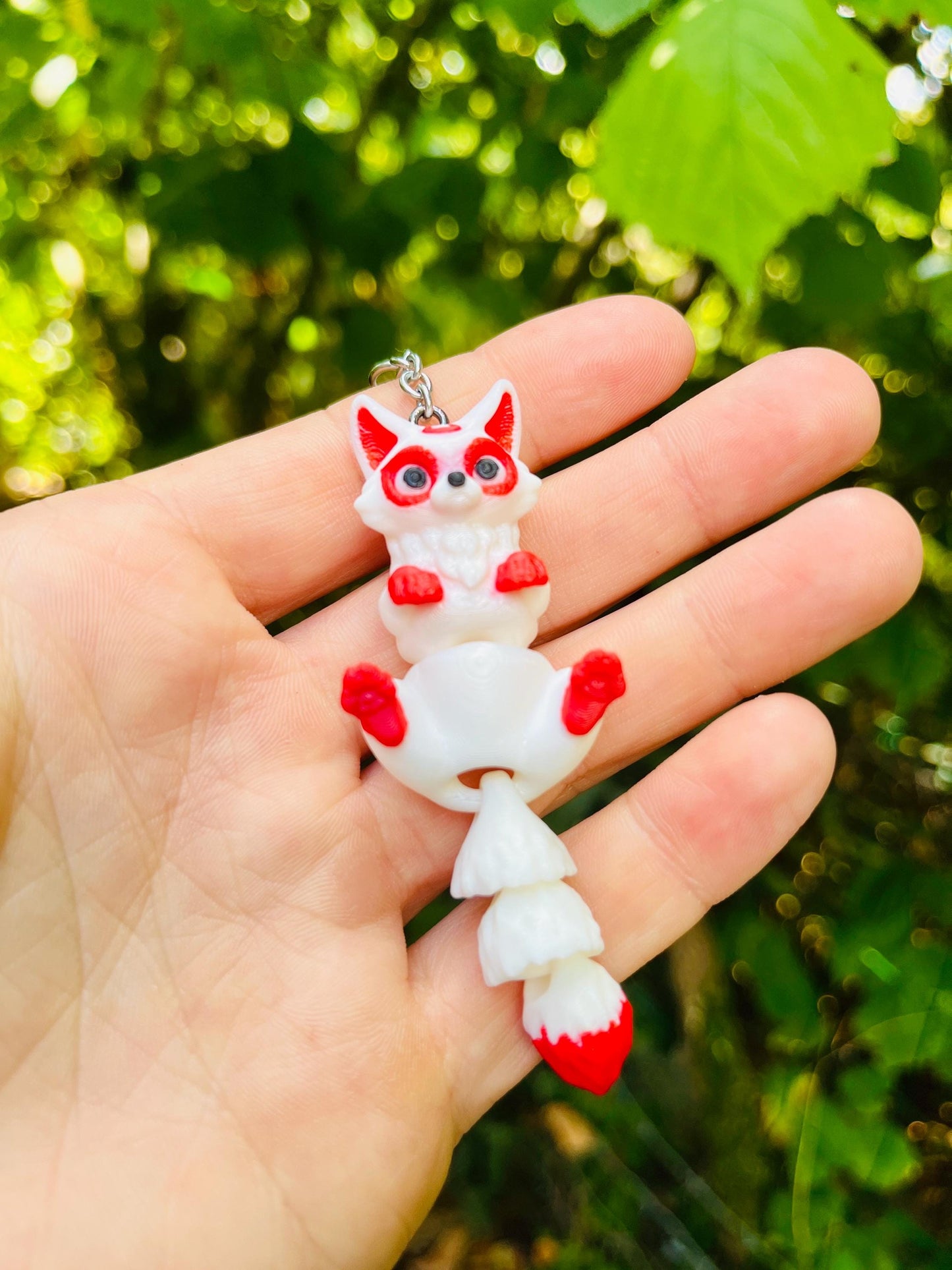 Articulated fox keychain