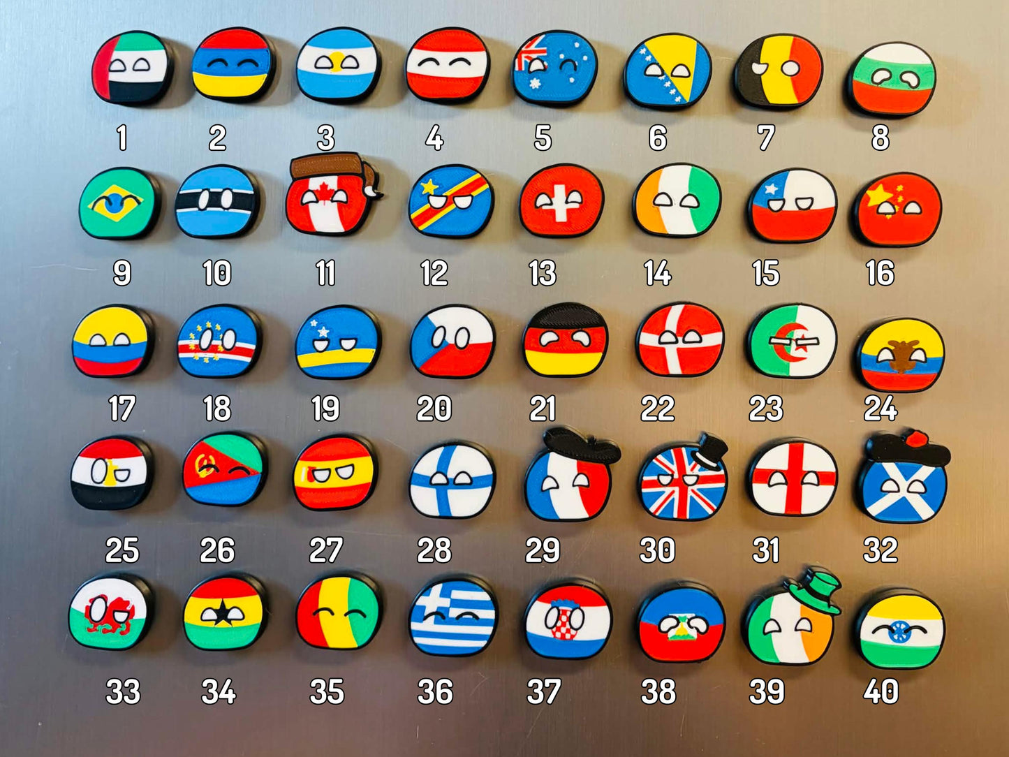 Countryball Refrigerator Magnets