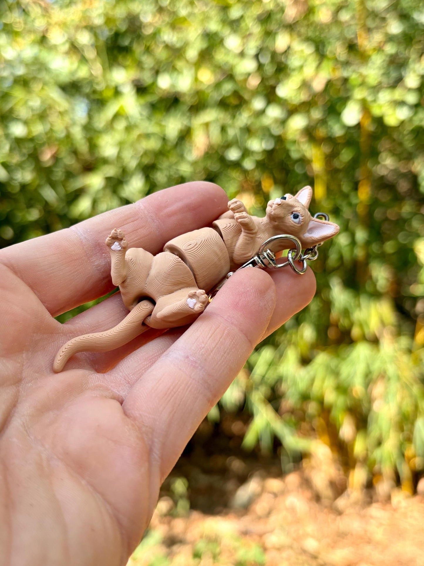 Articulated Sphynx Cat Keychains