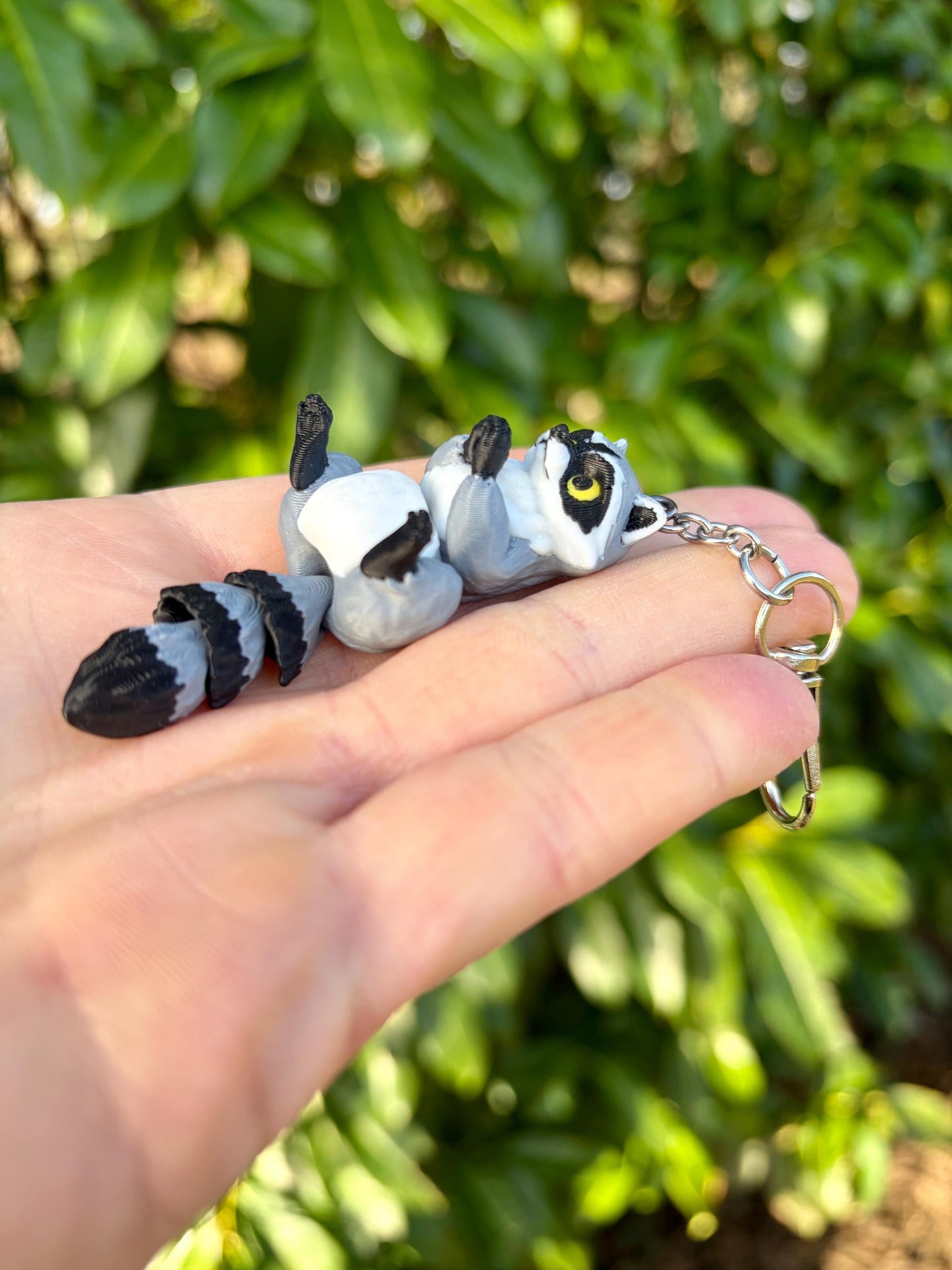 Articulated Raccoon Keychain